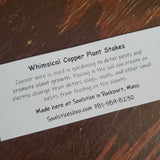 Whimsical Copper Plant Stakes