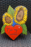 'You are my Sunshine' wood carving By Valerie Doyon