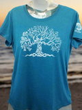 Tree of Life T- Shirt Heathered Aubergine