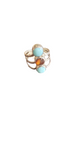 Larimar & Amber Ring