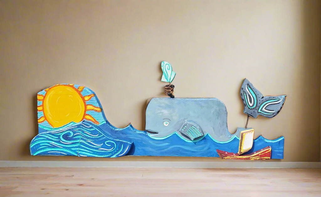 'Wally the Whale' wood carving By Valerie Doyon of Soulstice Shop, Rockport