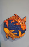 Yin Yang Pisces Fish Wood Art- one of a kind by Valerie Doyon