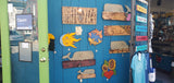 Yin Yang Pisces Fish Wood Art- one of a kind by Valerie Doyon