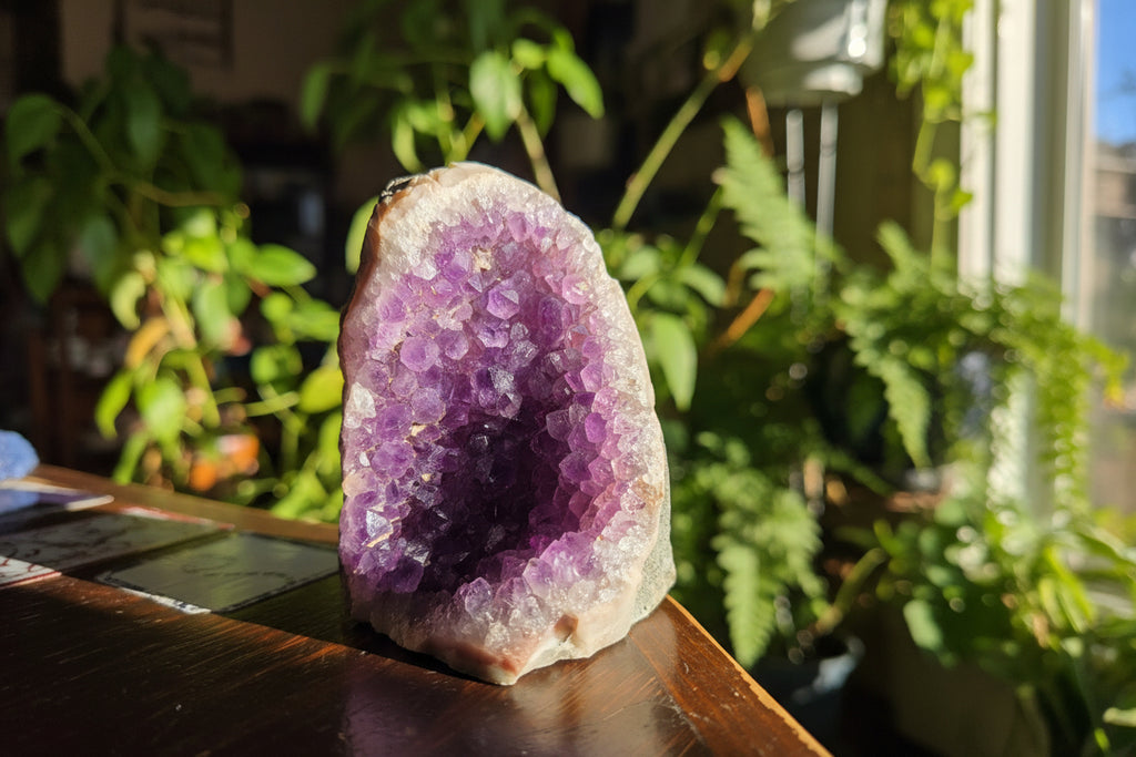 Amethyst Geode free standing