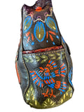 Fossil Leather Purse Hand painted