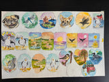 Mini watercolor paintings (variation of themes) by Valerie Doyon, Rockport Mass