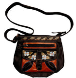 Black Purse Hand painted by Valerie Doyon