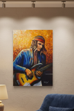 Jaco Pastorius painting by Valerie Doyon Rockport, Mass