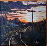 'Southbound Sunset' on "Nugent Stretch" Rockport, Mass painting By Valerie Doyon