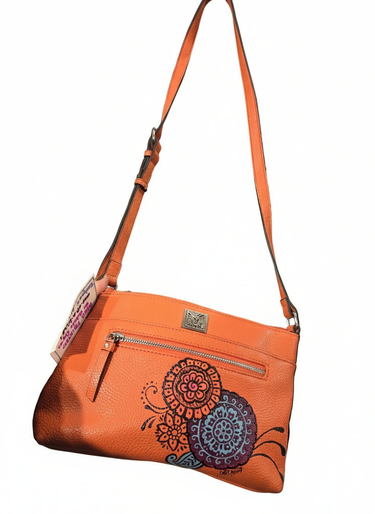 Coral Purse Hand painted by Valerie Doyon