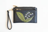 LILY of the Valley wrist purse Hand painted by Valerie Doyon