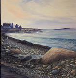 Pebble Beach Painting by Valerie Doyon