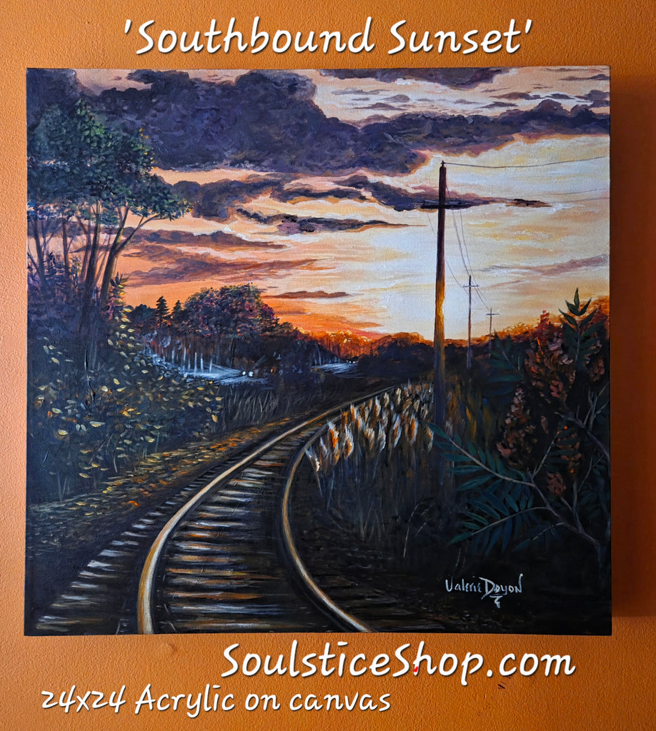 'Southbound Sunset' on "Nugent Stretch" Rockport, Mass painting By Valerie Doyon