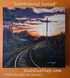 'Southbound Sunset' on "Nugent Stretch" Rockport, Mass painting By Valerie Doyon