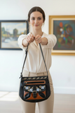 Black Purse Hand painted by Valerie Doyon