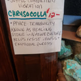 Rough chrysocolla (turq blue color)