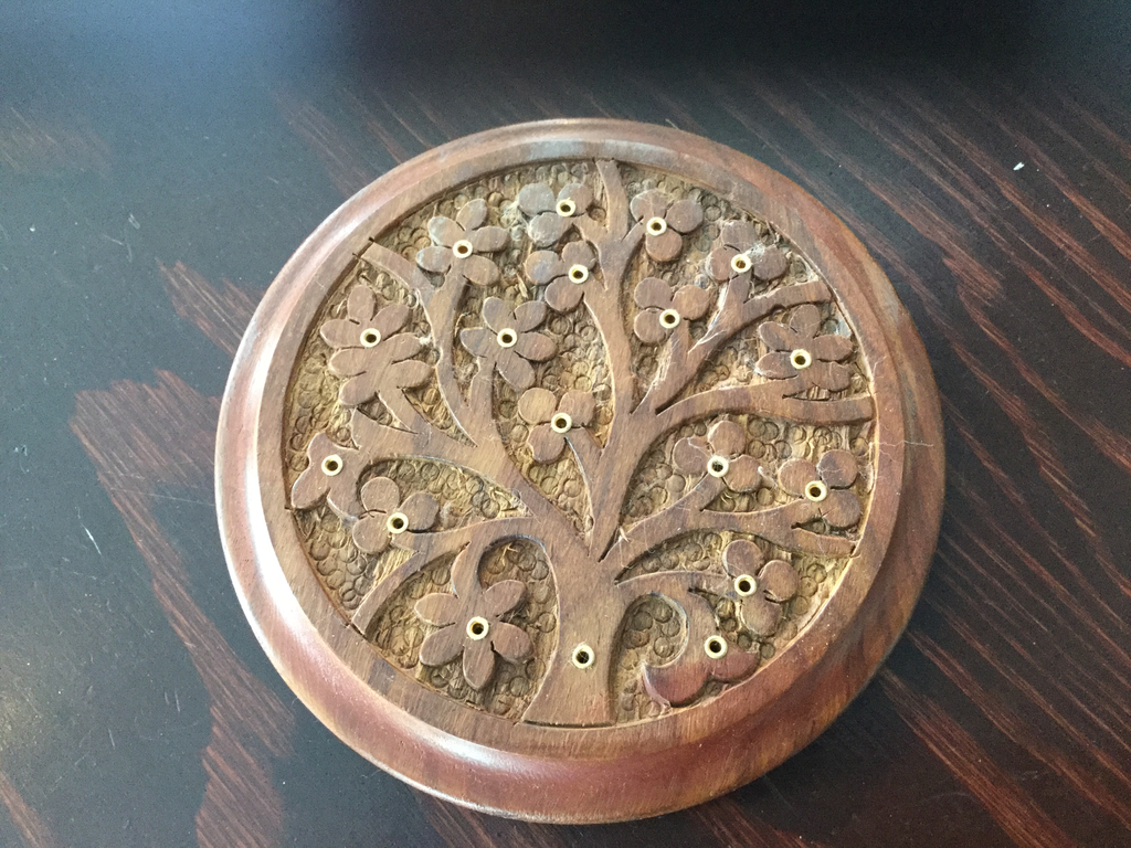 Wooden Tree of Life Incense Burner